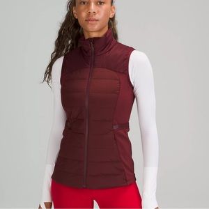 Lululemon Down For It All Vest in Red Merlot Sz 10 NWT